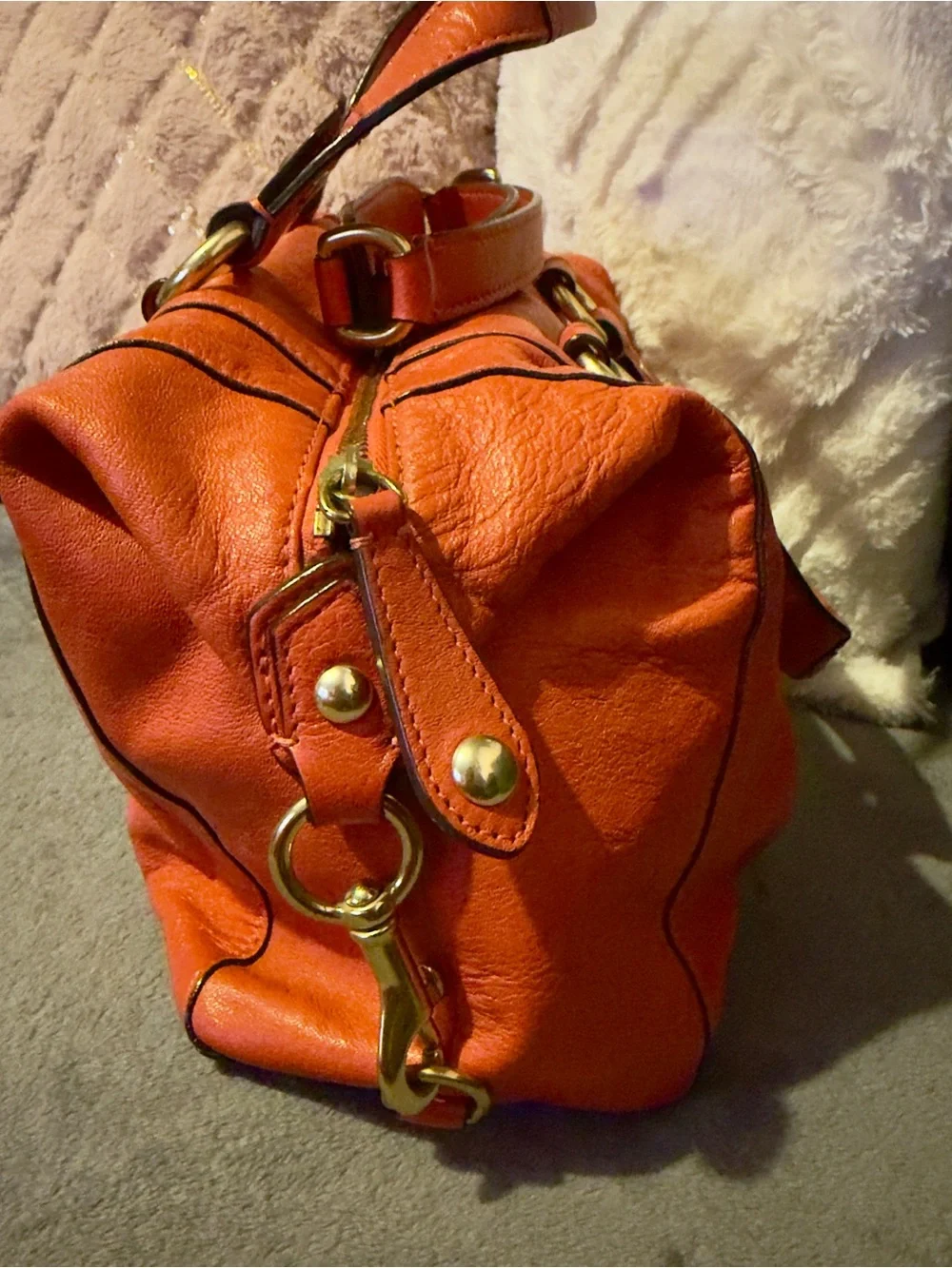 Authentic Coach Ashley Satchel with Gold Hardware